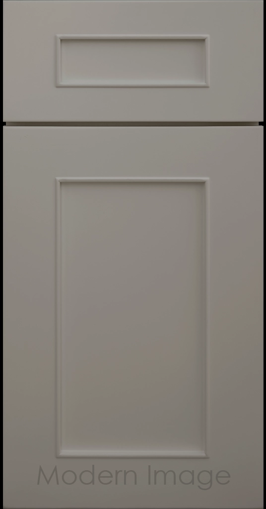 Chandler Shaker kitchen cabinet in slate, showing the raised trim surrounding the center panel.